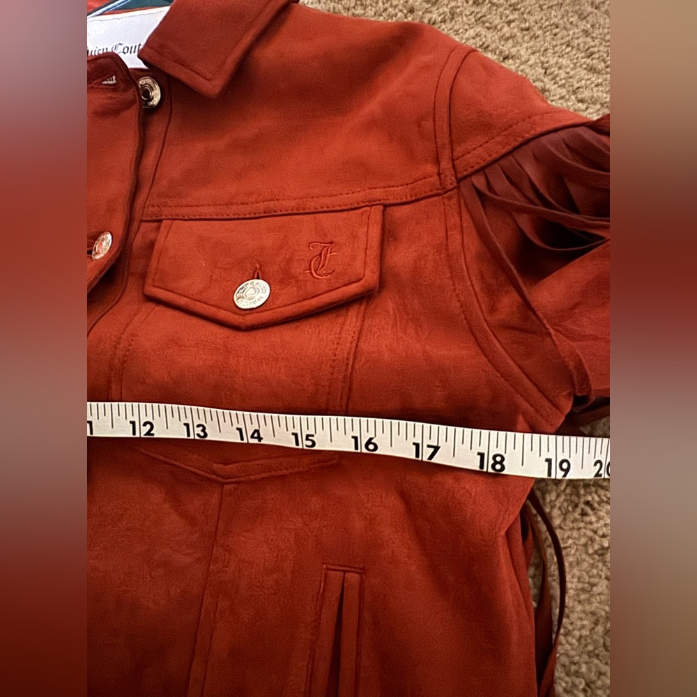 Juicy Couture Rust Color Soft Jacket with Fringe *NWT* - Picture 11 of 11